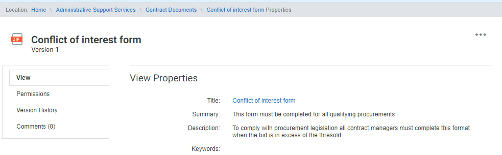 Xerox DocuShare properties